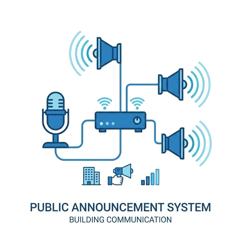 Public Address System by Layerix Networks – speakers, amplifiers, and voice evacuation equipment