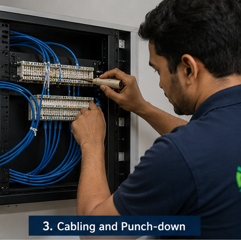 PBX rack installation