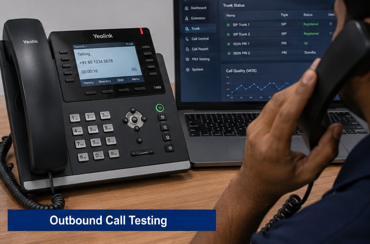 Outbound call testing — logistics hub, Mumbai